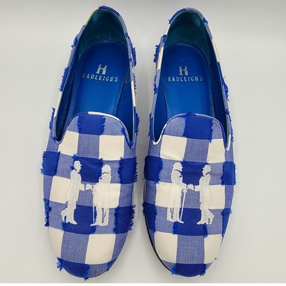 Hadleighs Shoes - 💕 Hadleighs Slipper in Blue Gingham